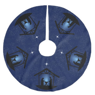 Religiösan jultomativitetscen julgransmatta borstad polyester