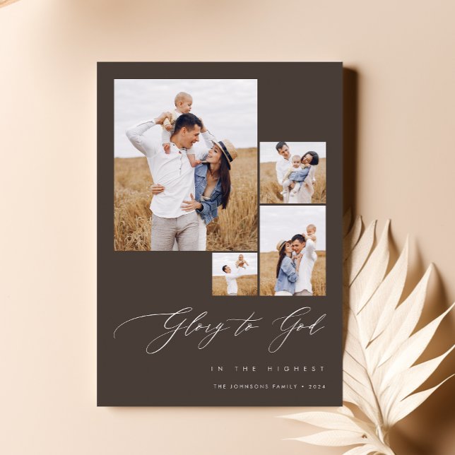 Religiösan Modern Christian Family Photo jul Julkort (Skapare uppladdad)