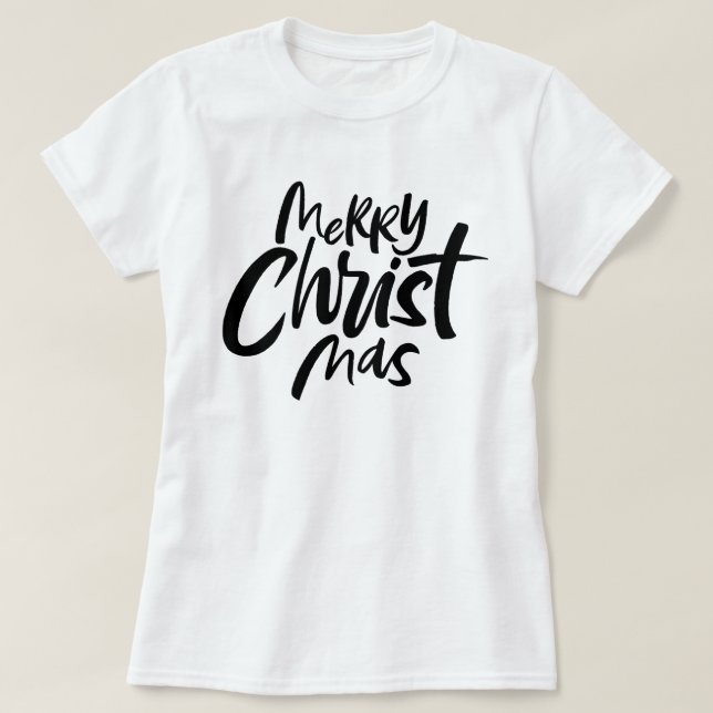 Religiösan Modern kristen julsedag Tee Shirt (Design framsida)