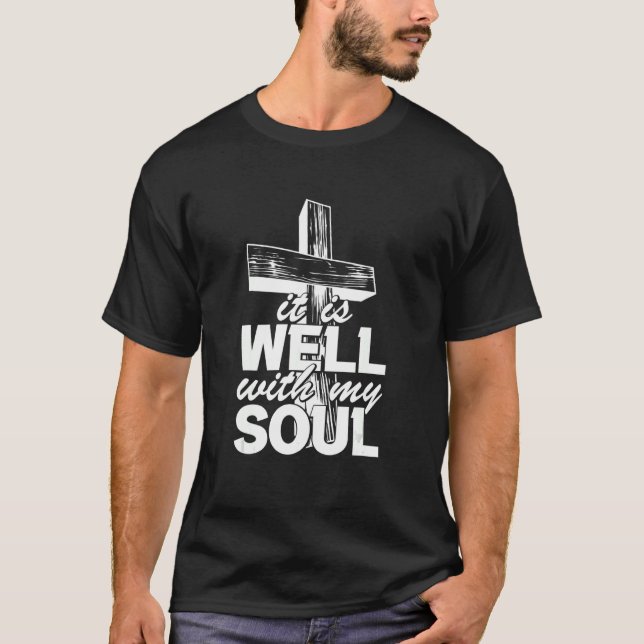 Religiösan "Motivation Faith Peace" Det är bra med T Shirt (Framsida)