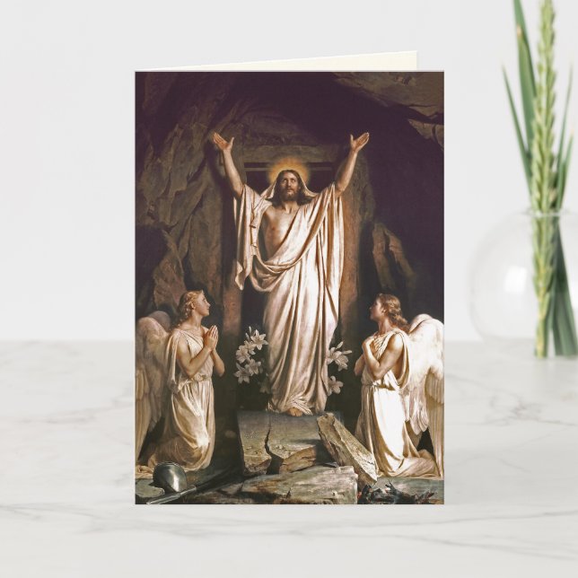Religiösan om återställande av Kristus Fine Art På Helgkort (Framsida)