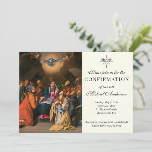 Religiösan Pentecost för bekräftelse Inbjudningar