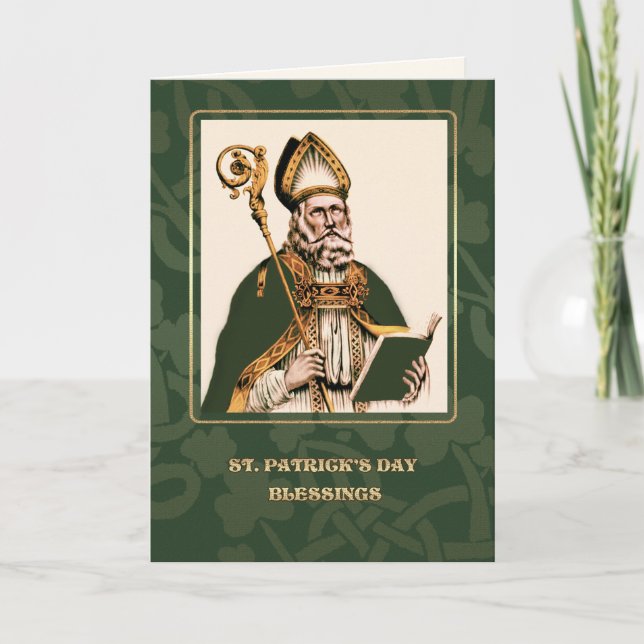 Religiösan Saint patrick's day Blessings Kort (Framsida)