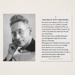 Religiösan Saint Titus Brandsma Catholic Prayer Visitkort