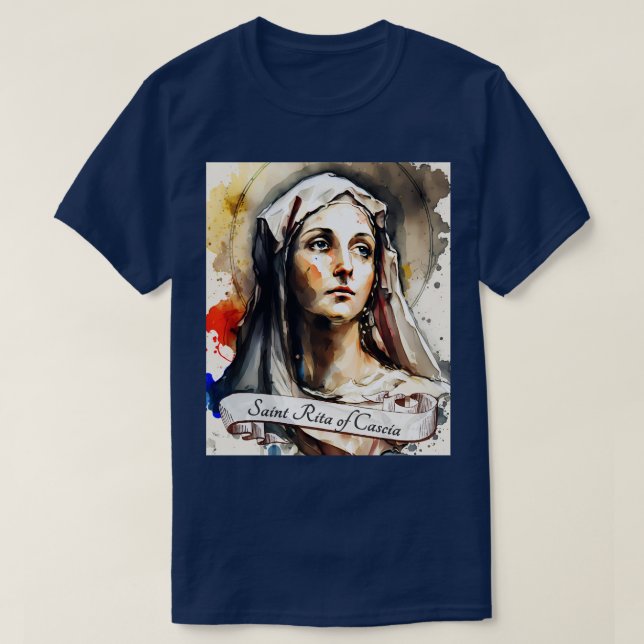 Religiösan Saints i den katolska kyrkan i Cascia T Shirt (Design framsida)