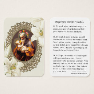 Religiösan St. Joseph Jesus Protection Prayer Visitkort