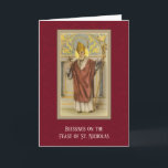 Religiösan St. Nicholas katolska festdagen Helgkort<br><div class="desc">Vacker vintage bild av katolska biskopen St. Nicholas of Myra. 
Hans festdag firas i december 6e.</div>