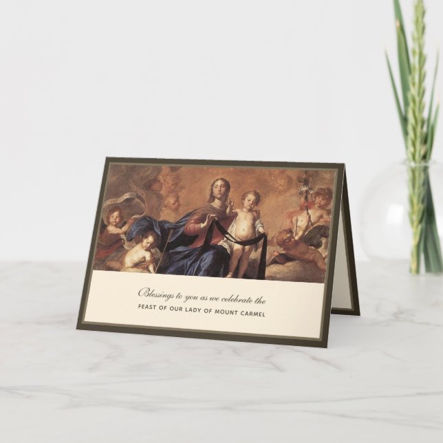 Religiösan vid berget Carmel Dam Kort (Framsida)