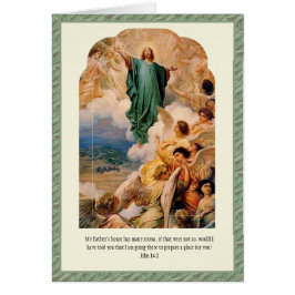 Religiösans bild av Ascension Scripture Verse Hälsningskort