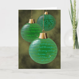 Religiösans Grönt Ornament jul Helgkort