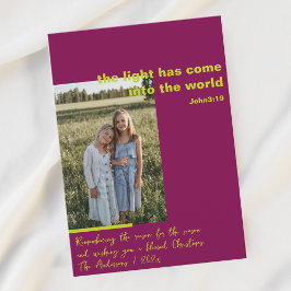 Religiösans julfoto hälsning Helgdag Card Julkort