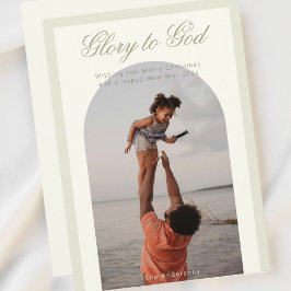 Religiösans julfoto hälsning Helgdag Card Julkort