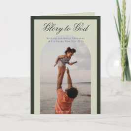 Religiösans julfoto hälsning Helgdag Card Kort