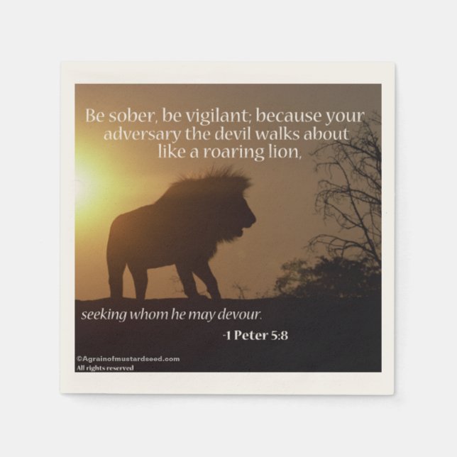 Religiösans offerter pappersservett (Framsidan)