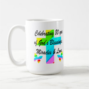 RELIGIÖSANS PERSONLIG 80TH BIRTHDAY DESIGN KAFFEMUGG