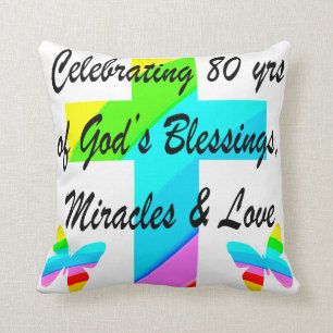 RELIGIÖSANS PERSONLIG 80TH BIRTHDAY DESIGN KUDDE