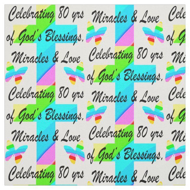 RELIGIÖSANS PERSONLIG 80TH BIRTHDAY DESIGN TYG (Provkarta)