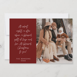 Religiöst, God Jul, Kristet Familjefoto Julkort