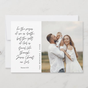 Religiöst, God Jul, Kristet Familjefoto Julkort