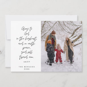 Religiöst, God Jul, Kristet Familjefoto Julkort