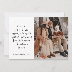 Religiöst, God Jul, Kristet Familjefoto Julkort