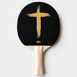 Religiöst guldkors pingisracket