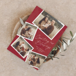 Religiöst julkort med magnetiskt kollage och moder