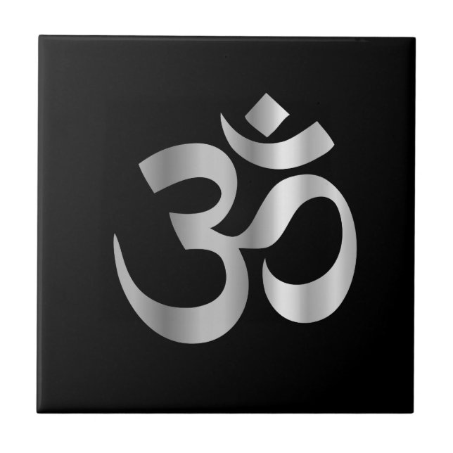 Religiöst symbol av hinduism Pranava Kakelplatta (Framsidan)