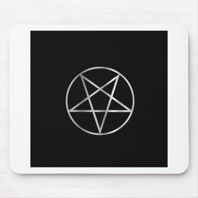 Religiöst symbol för pentacle av satanism musmatta (Framsidan)