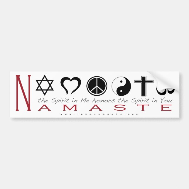 Religiöst symbol Namaste Bildekal (Framsidan)