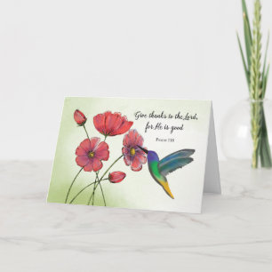 Religiöst Tänkande av Dig Blommor med Kolibri Kort