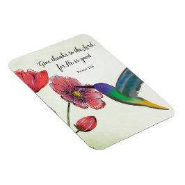 Religiöst tänkande av dig blommor med kolibri magnet