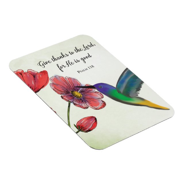 Religiöst tänkande av dig blommor med kolibri magnet (Högersidan)
