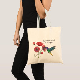 Religiöst Tänkande av Dig Blommor med Kolibri Tygkasse