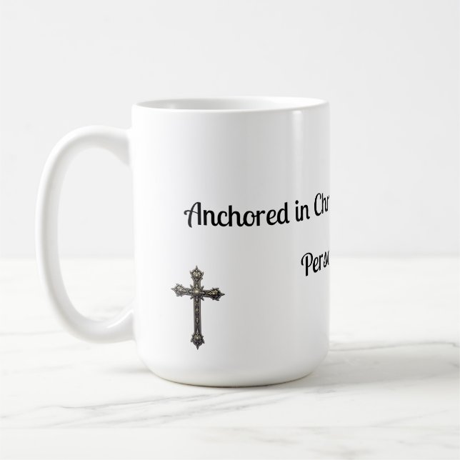 Religious Anchored in Christ Mug Kaffemugg (Vänster)