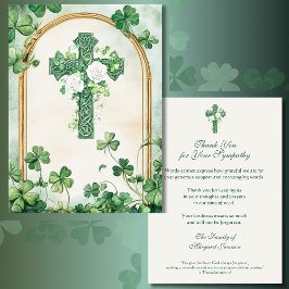 Religious Catholic Irish Celtic Cross Condolence  Tack Kort