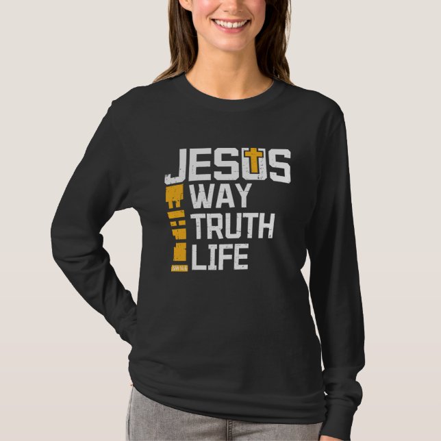 Religious Christian Bible Quotes Biblical Gospel T Shirt (Framsida)