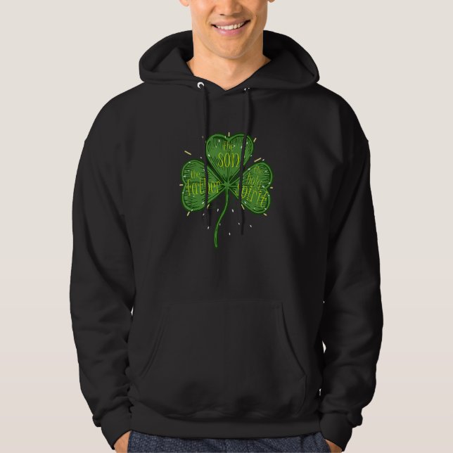 Religious Christian Catholic St Patricks Day Irish Hoodie (Framsida)