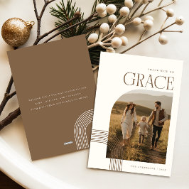 Religious Christian Family Arch Photo Christmas Julkort