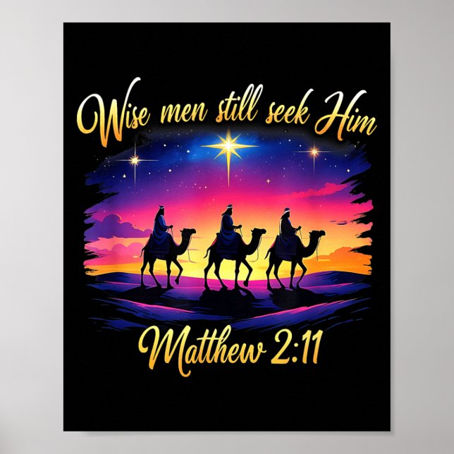 Religious Christmas Wise Men Still Seek Him 3 King Poster (Framsidan)