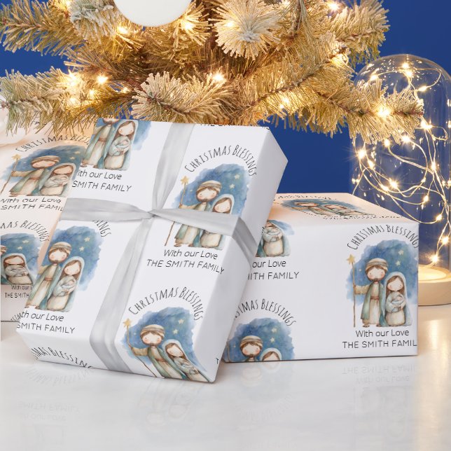 Religious Christmas Wrapping Paper - Nativity Presentpapper (Helgdagar)