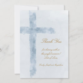 religious event blue cross thank you Card Kort