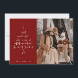 Religious, Merry Christmas, Christian Family Photo Julkort<br><div class="desc">Religious, Christian, Merriest Christmas, Season Greeting, Happiest Holiday, Merry Christmas. ( A silent night, a star above, a blessed gift of hope and love. A blessed Christmas to you! ), in burgundy wine red theme. Celebrate the season with this family photo card (printed and / or digital download, greeting sent...</div>