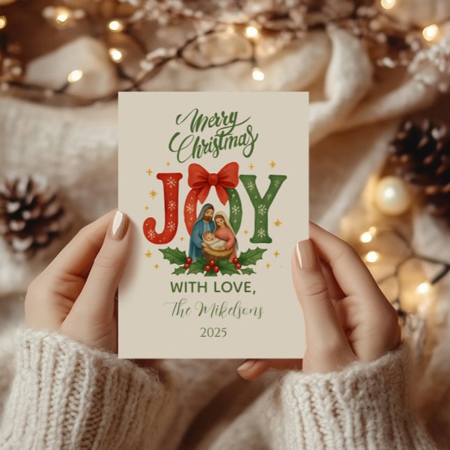 Religious Nativity Christmas Julkort (Skapare uppladdad)