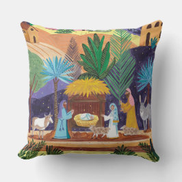 Religious Nativity Scene Glory to God Christmas Kudde