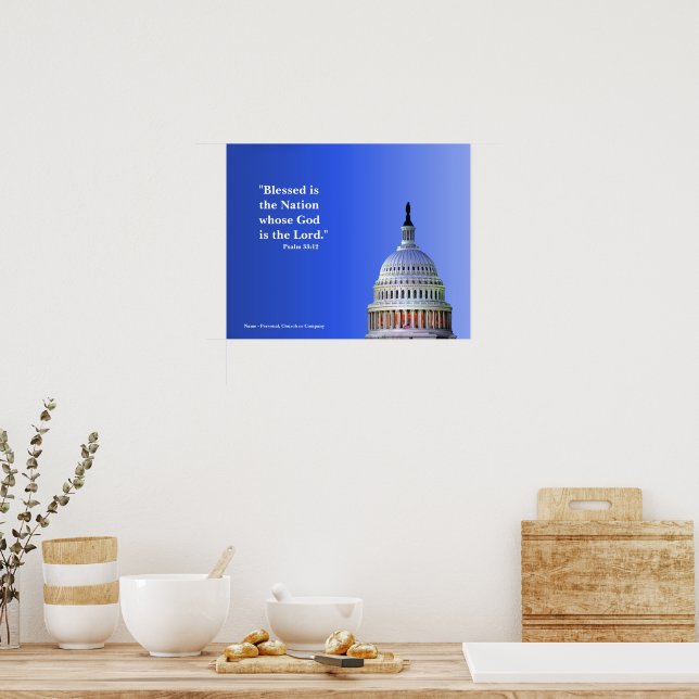 Religious Poster -- a Blessed Nation (Kök)