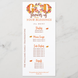 Religious Thanksgiving Dinner Faith Bible Quote Meny
