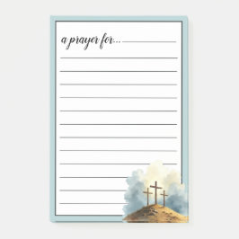Religious Three Crosses War Room Prayer Post-it Block