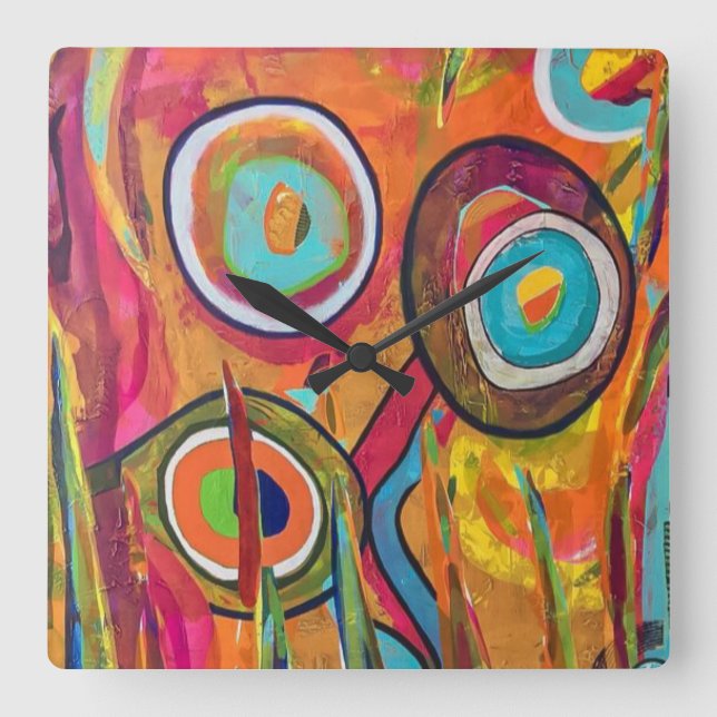 Relikationsväggslås Fyrkantig Klocka (Framsida)