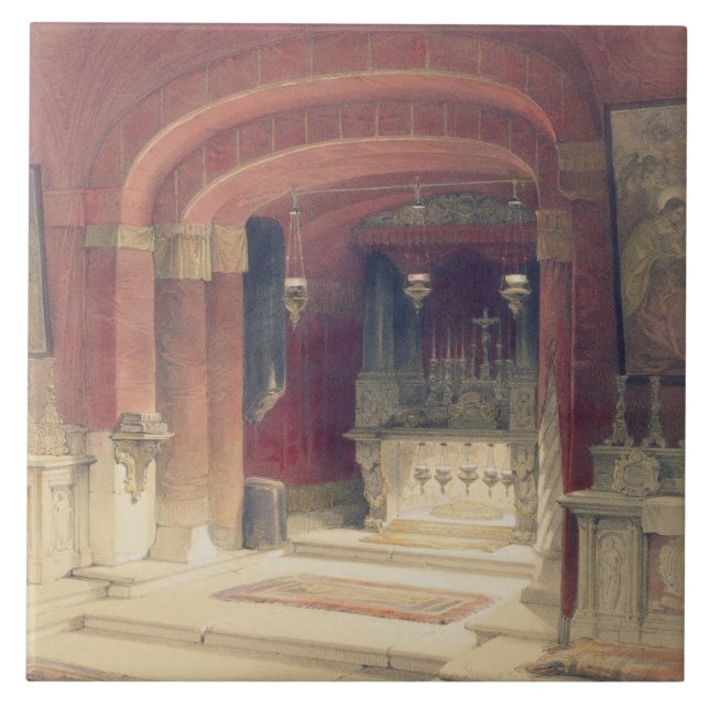 Relikskrin av annunciationen, Nazareth, April 20th Kakelplatta (Framsidan)